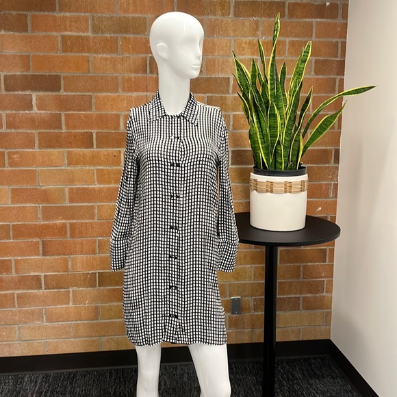MNG MANGO SUIT COLLECTION Black and White Dress Size 8 - Picture 1 of 15